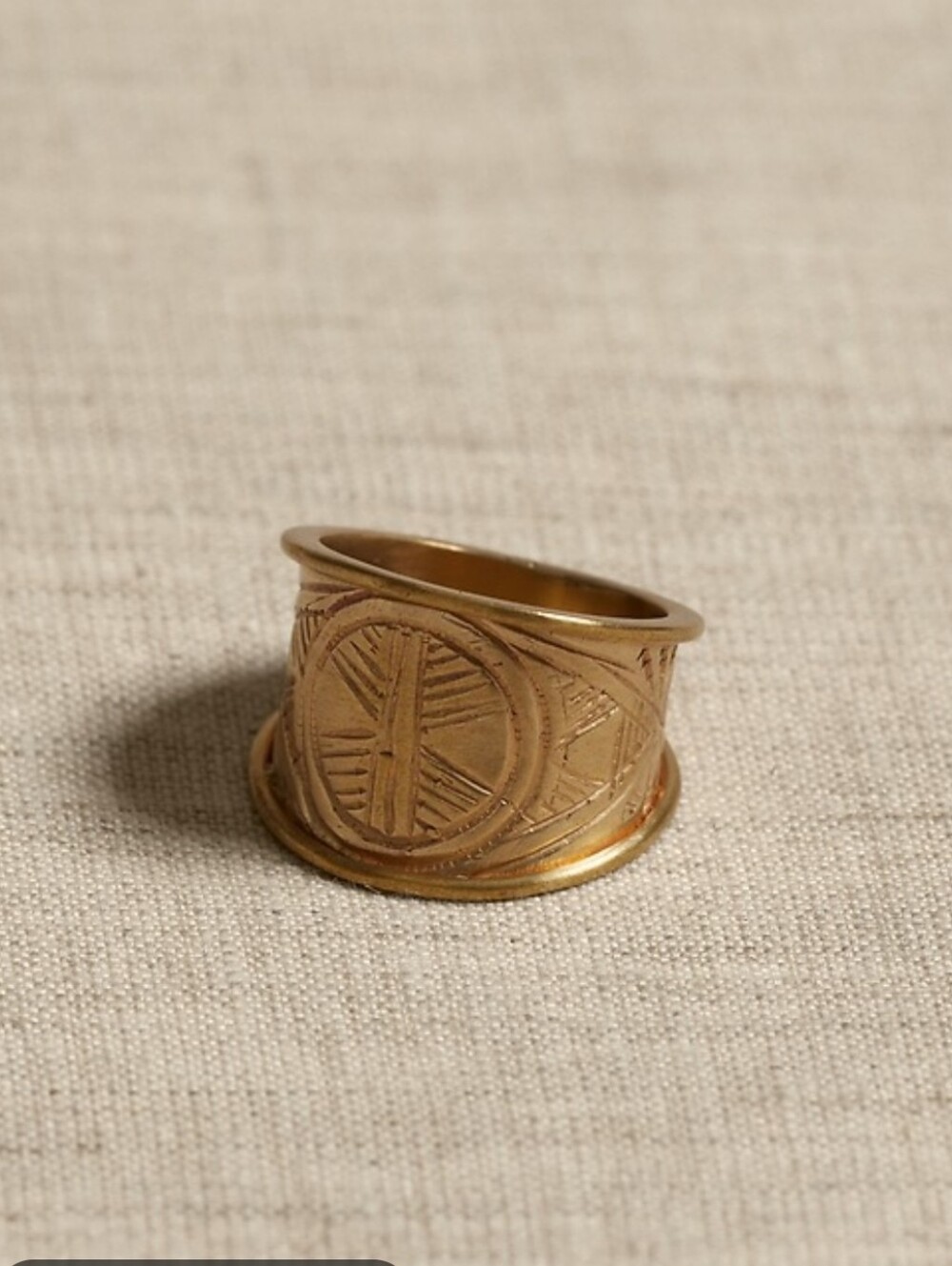 Asha Etched Ring Aureus + Argent - Size 7